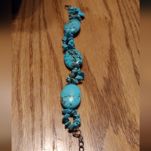 Sterling ,and turquoise bracelet - Picture 5 of 16